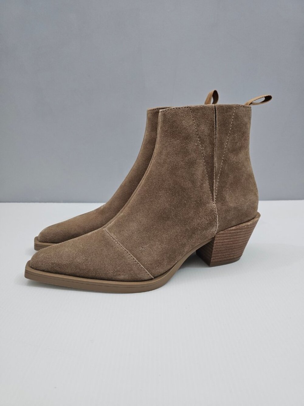 Rag & Bone Dart Pointed Toe Ankle Boot Womens EU 39.5 Brown Suede Block Heel - Picture 15 of 15